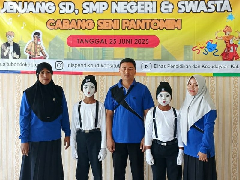 2 SISWA SDN 1 KETOWAN  MEWAKILI KECAMATAN ARJASA DALAM LOMBA PANTOMIM FLS3N TINGKAT KABUPATEN SITUBONDO